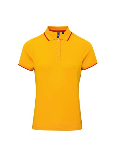 PRE-PR619-Womens Contrast Coolchecker® Polo